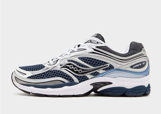 Saucony Omni 9 – Blanc/Bleu foncé